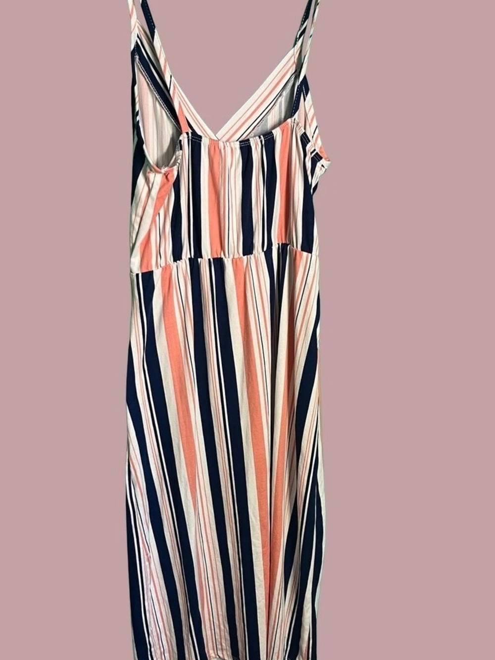 T.M.G Striped Maxi Dress in Blue & Pink Large